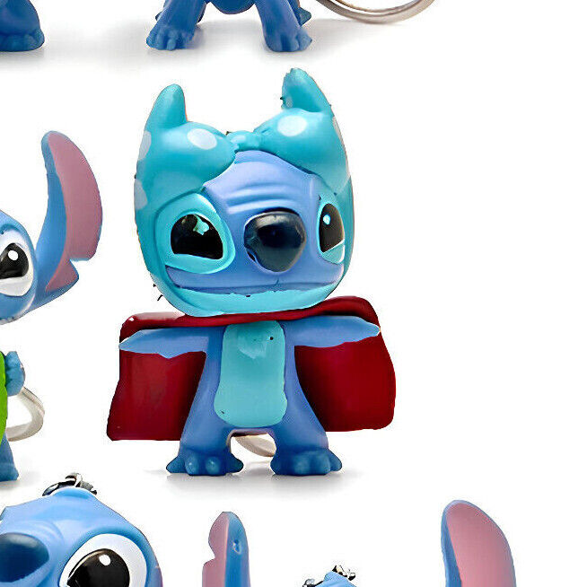 Lilo & Stitch 3D FIGURE Keyring Disney Stitch Keychain ANGEL Family Key ring