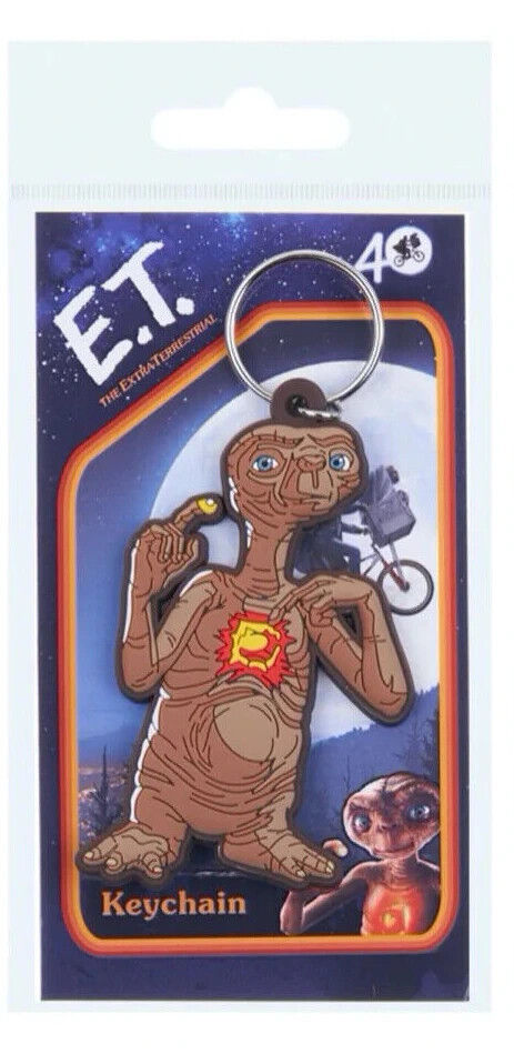 E.T The extra terrestrial 40th anniversary OFFICIAL LICENSED RUBBER KEYRING