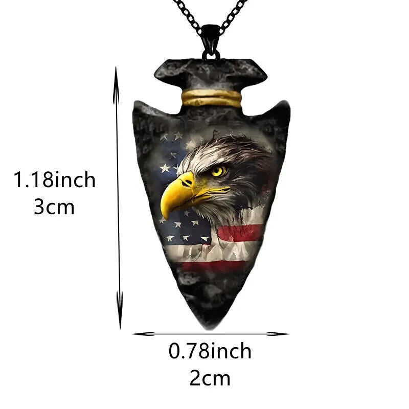 EAGLE USA BALD ARROW HEAD Keyring Pagan Gothic Wicca Gift KEYCHAIN DARK EVIL 2