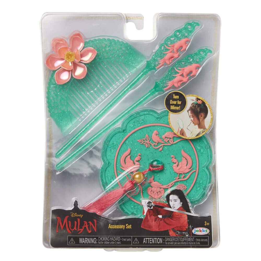 Disney Mulan Accessory Set Includes Comb Mirror and Hair Accessories 