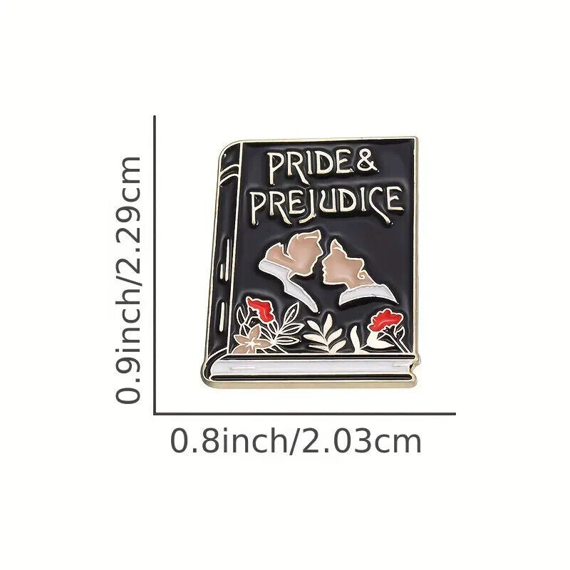 PRIDE & PREJUDICE Metal Enamel Pin Badge TV MOVIE BOOKS READING CLASSIC