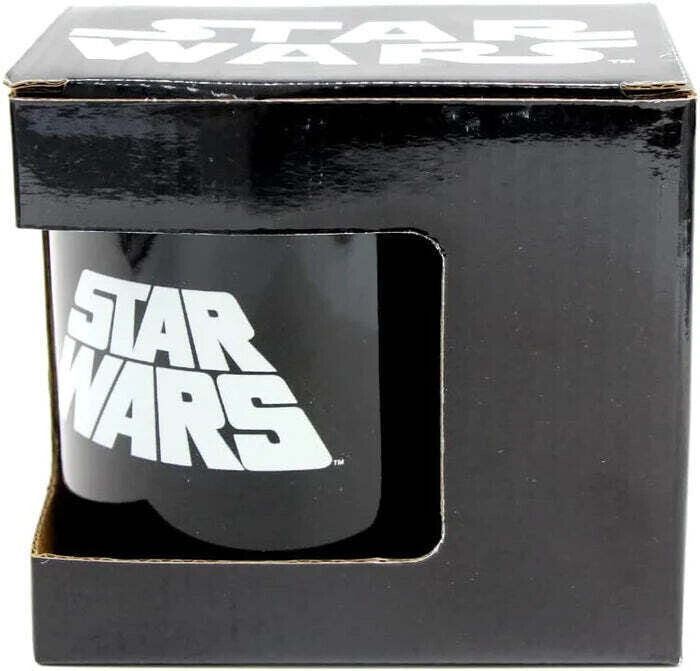 Star Wars Logo A Long Time Ago GALAXY Mug CUP TEA COFFEE BLACK BOXED VADER LUKE