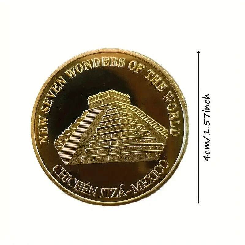 Seven Wonders Of The World Commemorative Coin Collectible Gift Him Her UK