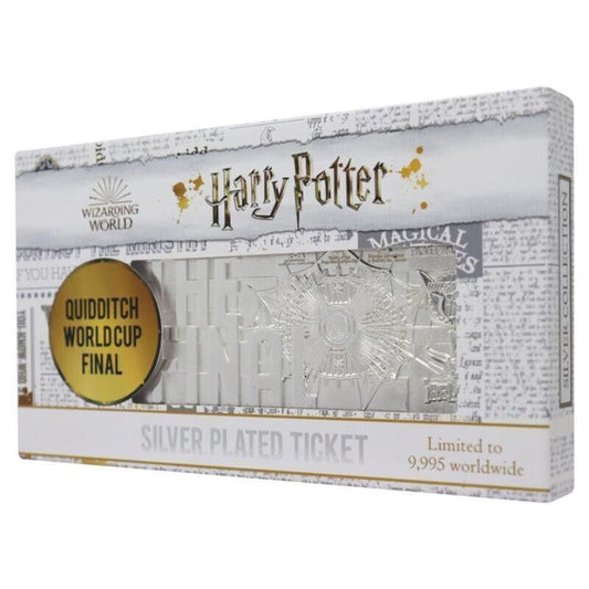 LIMITED EDITION Harry Potter Silver Plated Replica Quidditch World Cup Ticket