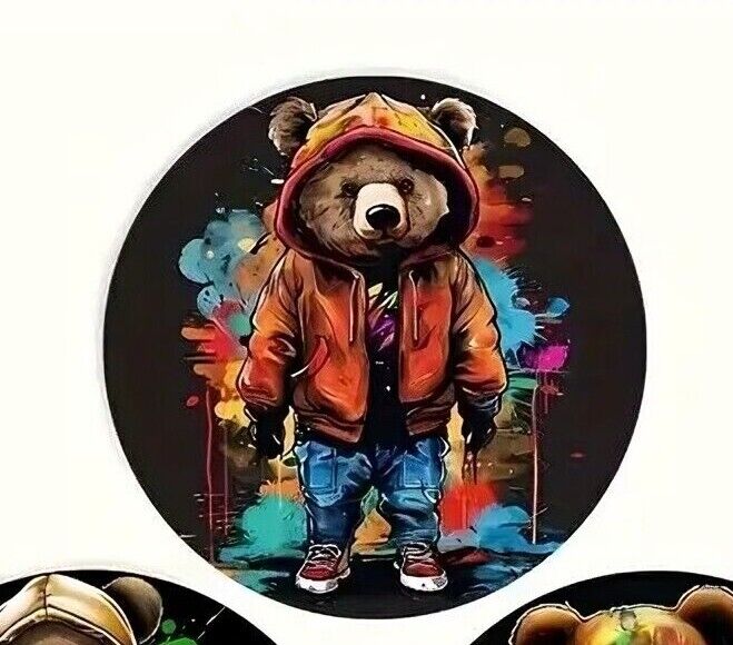 BEAR GANGSTA HOODIE BANKSY COASTER Coffee Tea Drink COCKTAILS GRAFFITI