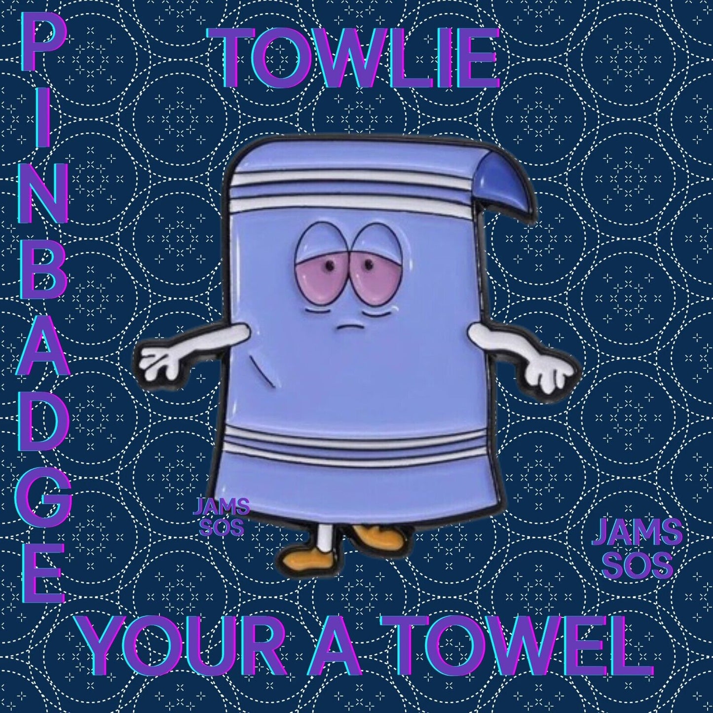 Towelie Pin Badge Enamel South Park Towel Character Brooch Cartoon Funny TOWELY