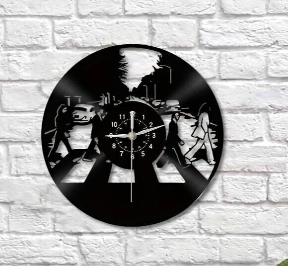 The Beatles ABBEY ROAD Vinyl Record Wall Art Clock Band british rock 12 Inch