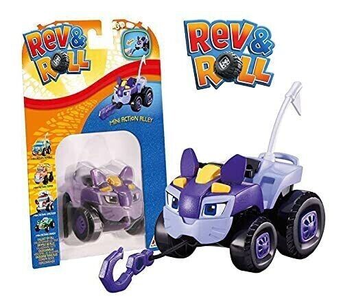 Rev & Roll Mini Action Vehicle Alley PURPLE AMAZON ORIGINAL TOY CAR HOOK