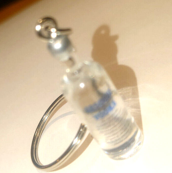 Novelty Vodka Absolut Micro Keyring Keychain Gift Resin Charm 3D Cool Fun 🔥🔥