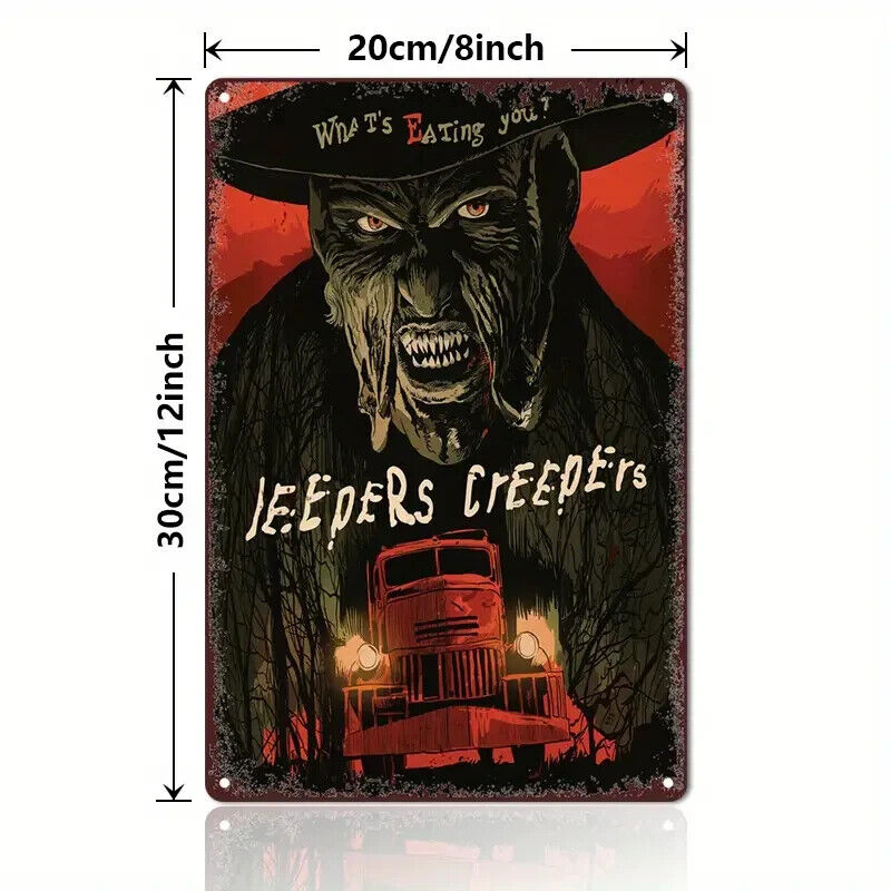 JEEPERS CREEPERS Tin Metal sign Halloween Horror Art Deco Movie COMIC GIFT HOUSE