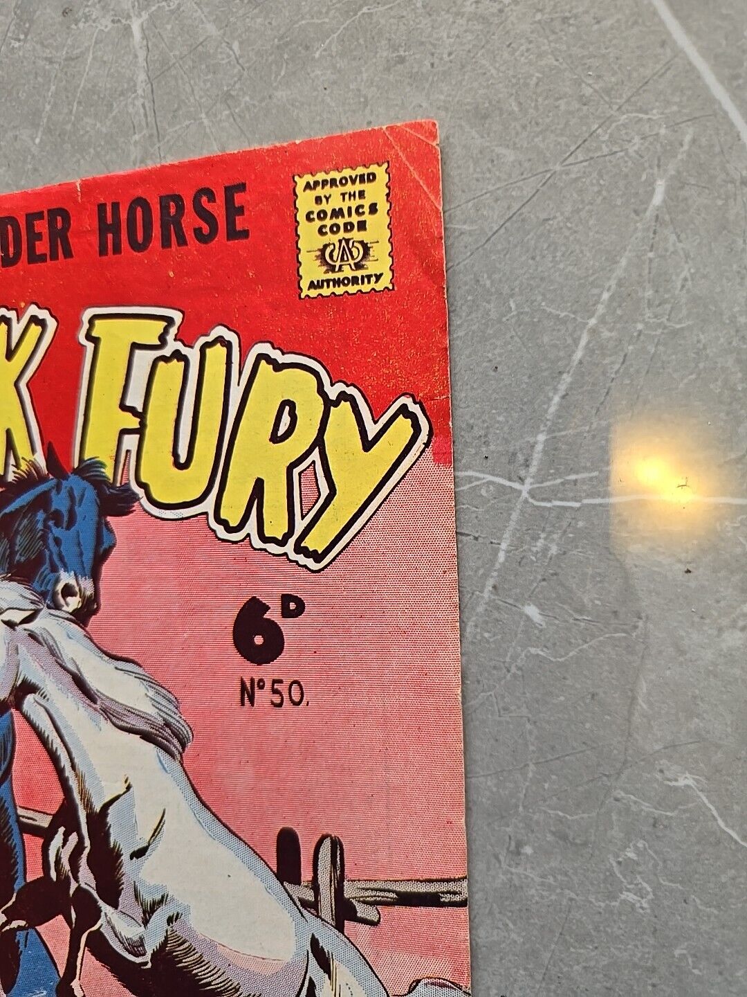 Nice 1957 The Wonder Horse Black Fury Comic #9  REBEL IN THE HEARD STALLION