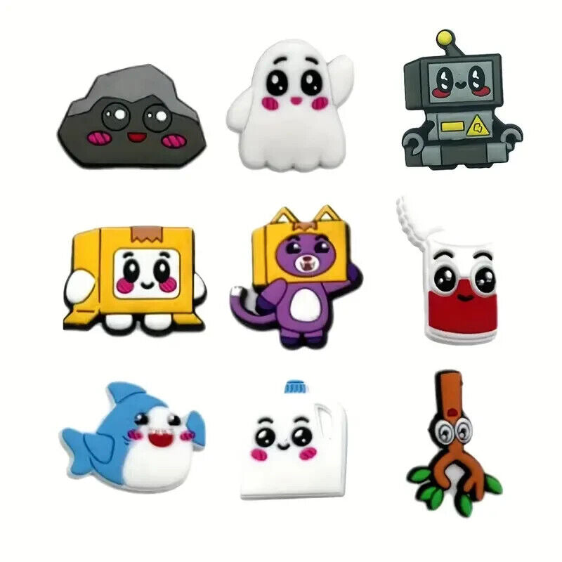 LankyBox Theme Shoe Charms Croc Shoes DIY YOUTUBE CARTOON TV LANKY BOX ROCKY