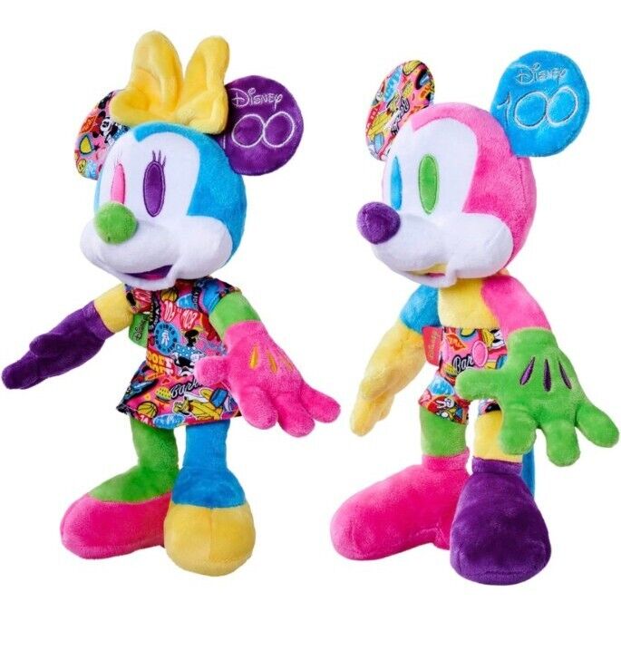 Disney 100 Years Anniversary Mickey & Minnie Mouse LIMITED EDITION Plush Set 