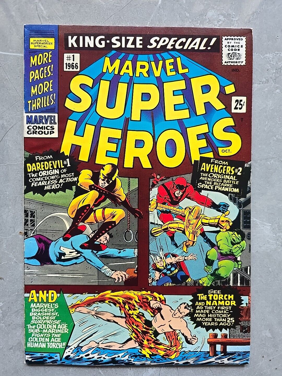 KING SIZE SPECIAL MARVEL SUPER HEROES #1 1966 Comic DAREDEVIL VFN A* CONDITION