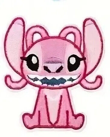 STITCH ANGEL EMBROIDERED BADGE SEW ON IRON ON PATCH LILO AND STITCH