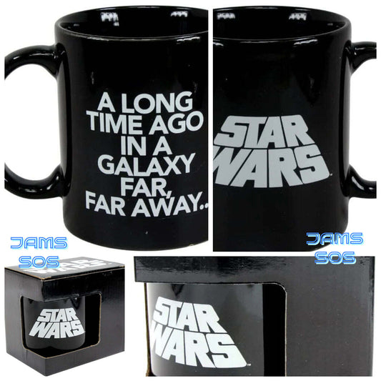 Star Wars Logo A Long Time Ago GALAXY Mug CUP TEA COFFEE BLACK BOXED VADER LUKE