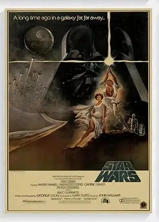 LARGE Star wars MANDALORIAN KRAFT PAPER Wall Art Movie Poster Print Picture