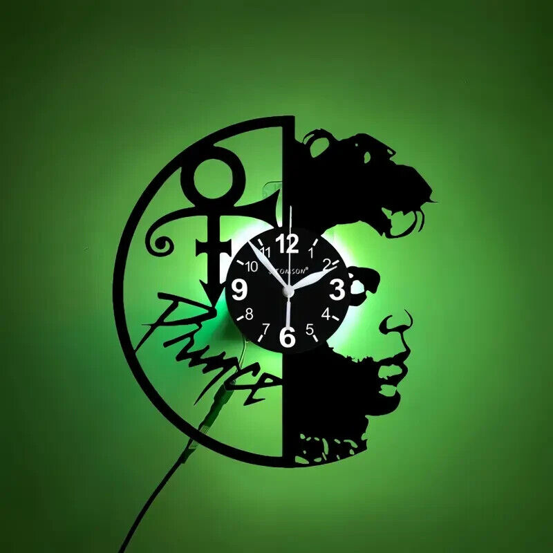 Prince Singer Vinyl Wall Clock Gift British Holiday Art Home Room Music Record