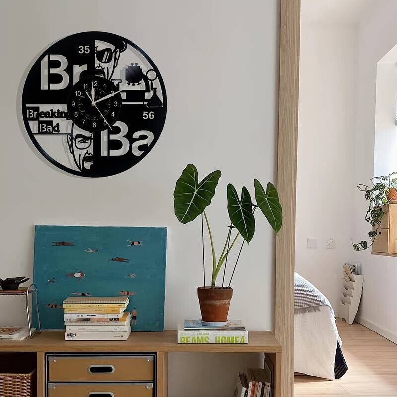 Breaking Bad Vinyl Wall Clock Record Clock Decor Watch Walter Pinkman SCIENCE