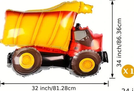 Tractor Birthday Party Decorations Balloons Digger Truck Construction
