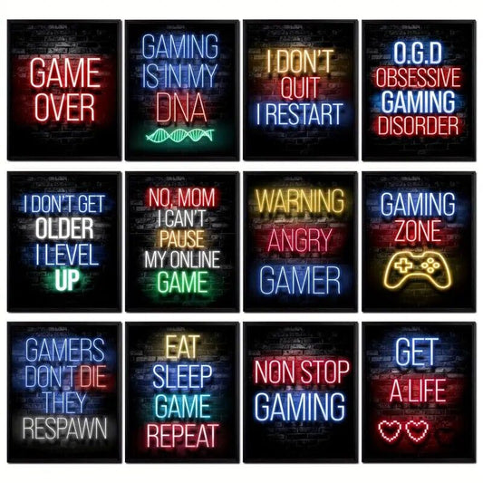 GAMING GAMER GAME SELF ADHESIVE GAME WALL POSTER PRINT ROOM DECOR