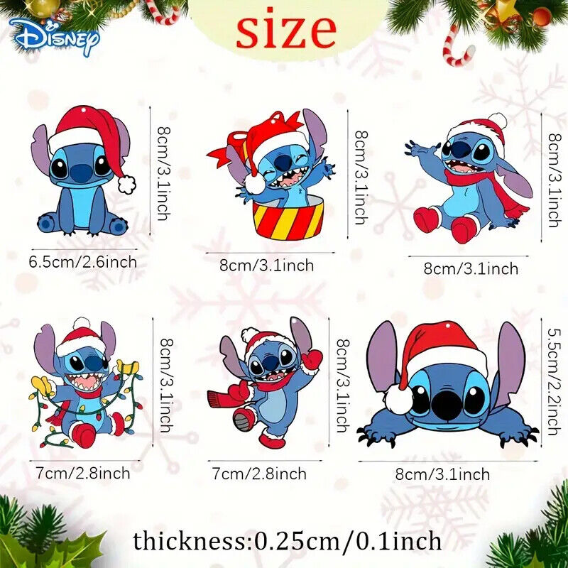 DISNEY LILO & STITCH Tree Pendant Decoration XMAS KIDS ALOHA SANTA HAT