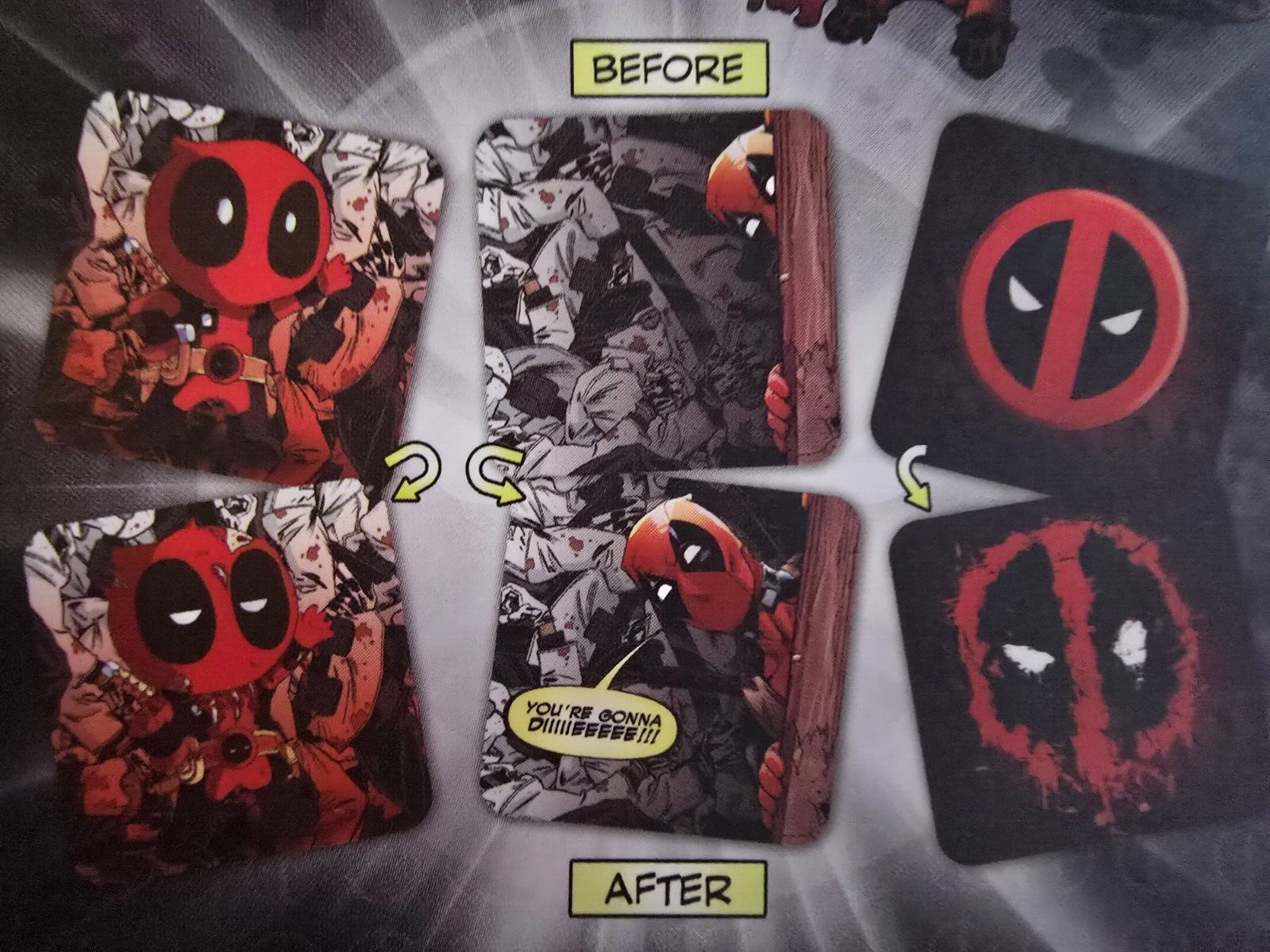 DEADPOOL LENTICULAR Coaster SET Officially Licensed WOLVERINE DIE LOGO ANTIHERO