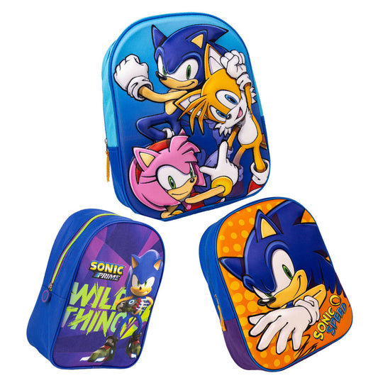 Sega Sonic Prime WILD THING FRIENDS Kids Boys School Backpack RUCKSACK BAG