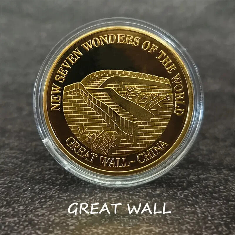 Seven Wonders Of The World Commemorative Coin Collectible Gift Him Her UK