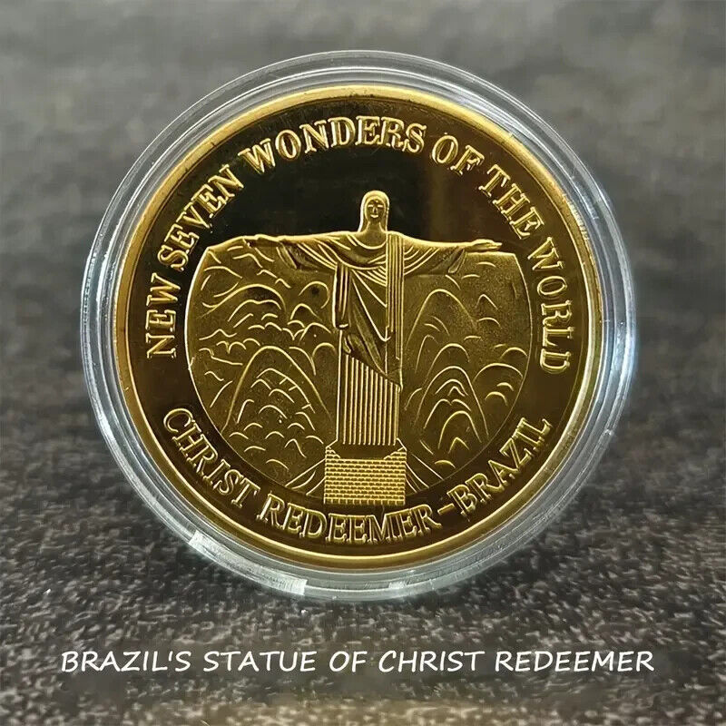 Seven Wonders Of The World Commemorative Coin Collectible Gift Him Her UK