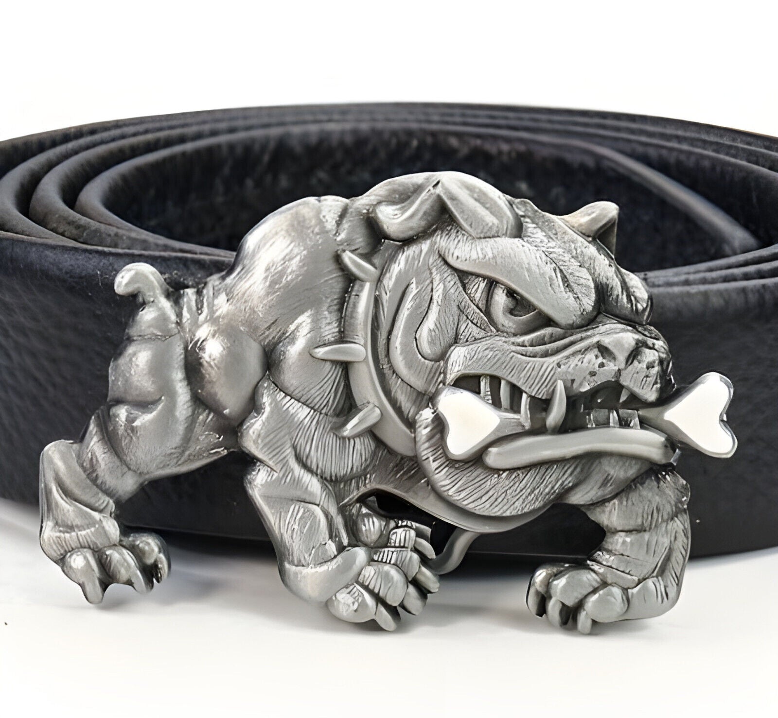 BULLDOG BONE Dog Alloy Metal Fashion Men Western Style Belt Buckle BRITISH