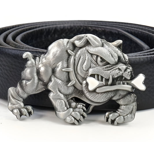BULLDOG BONE Dog Alloy Metal Fashion Men Western Style Belt Buckle BRITISH
