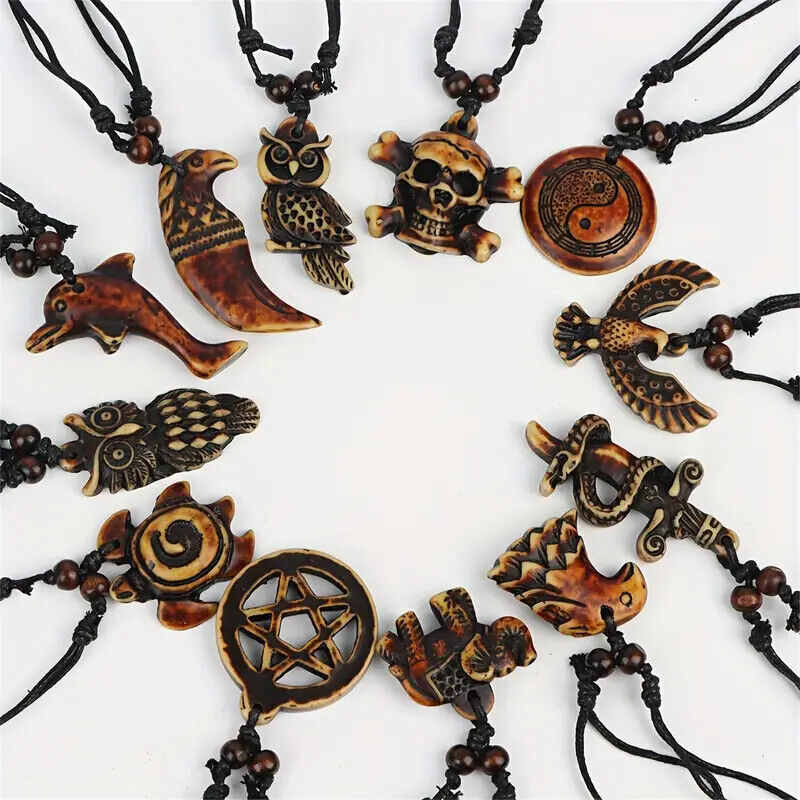 Beach Skull Witch Punk Retro necklace Pendant for Men Women Rock Funky Style