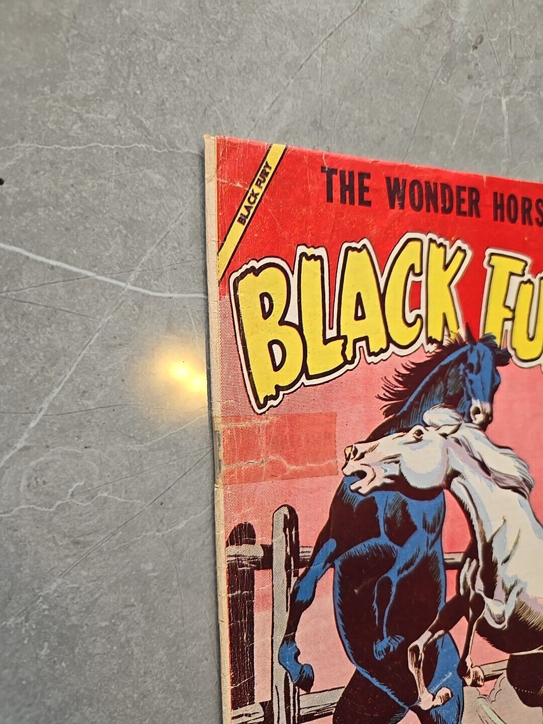 Nice 1957 The Wonder Horse Black Fury Comic #9  REBEL IN THE HEARD STALLION