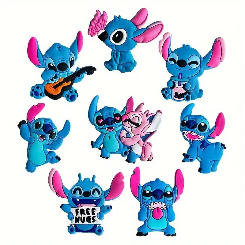 XLARGE Disney Lilo & Stitch Croc Shoe Charms Cartoon Movie lot Blue Kid Adult