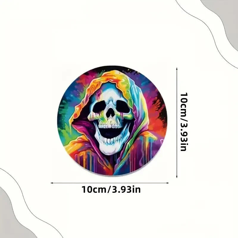 SKULL WITCH IT CLOWN Coaster SET Man Bar Horror Movie Chucky HALLOWEEN