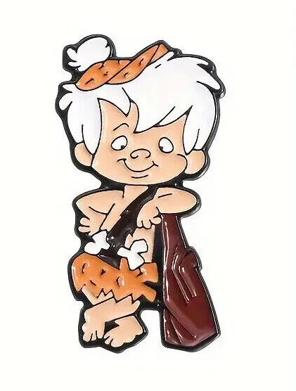 THE FLINTSTONES PEBBLE BAM BAM Metal Enamel Pin Badge TV SHOW CARTOON MOVIE
