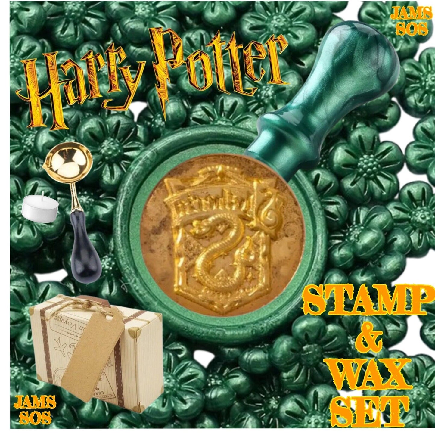 HARRY POTTER WAX WRITING SEAL MELT SET HOGWARTS LETTER GRYFFINDOR RAVENCLAW