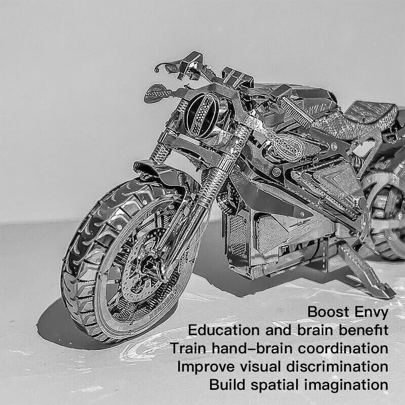 MOTORBIKE New 3D Metal Puzzles Jigsaw DIY Model Building Kits Toy BATMOBILE GIFT