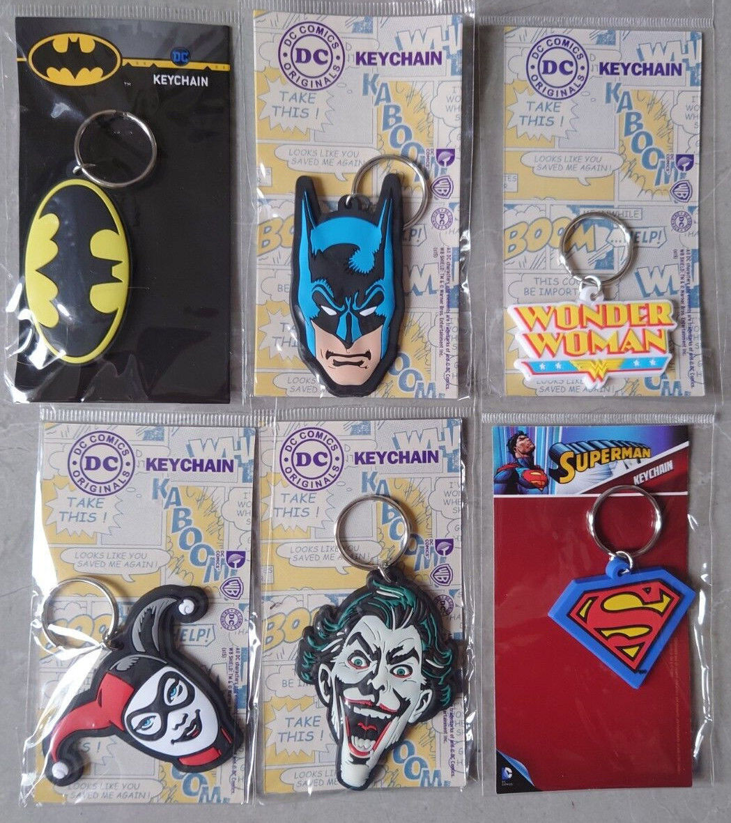 DC Comics 2D Keyrings JOKER BATMAN QUINN WONDER SYMBOL CHOOSE WHICH YOU WANT