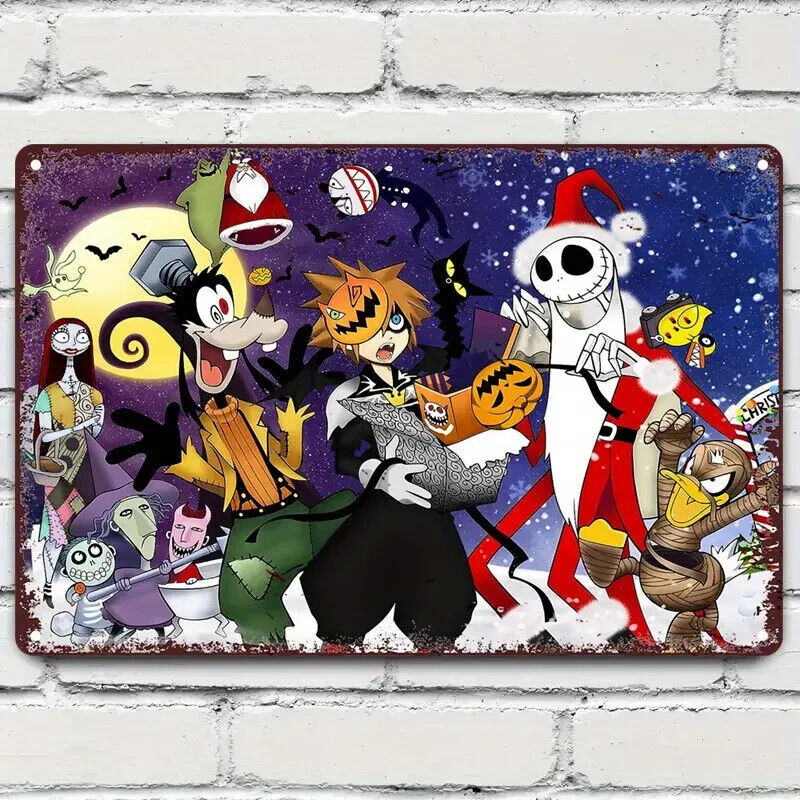 Jack Skellington GOOFY MINITOKYO Tin Metal sign Halloween Horror HALLOWEEN XMAS