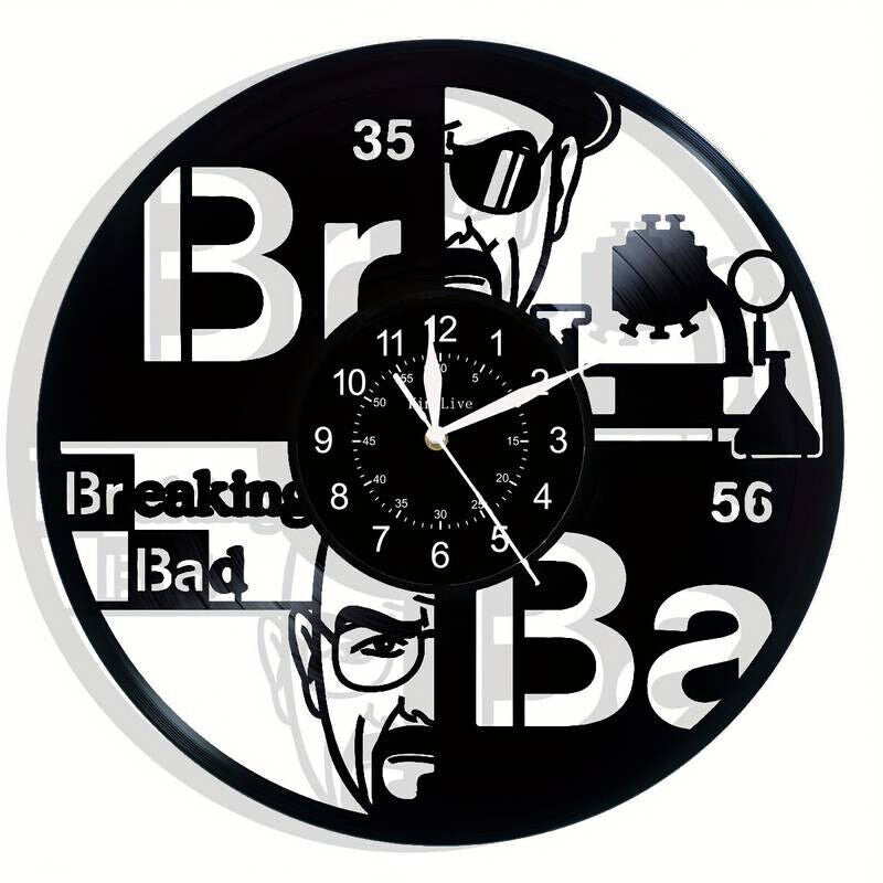 Breaking Bad Vinyl Wall Clock Record Clock Decor Watch Walter Pinkman SCIENCE
