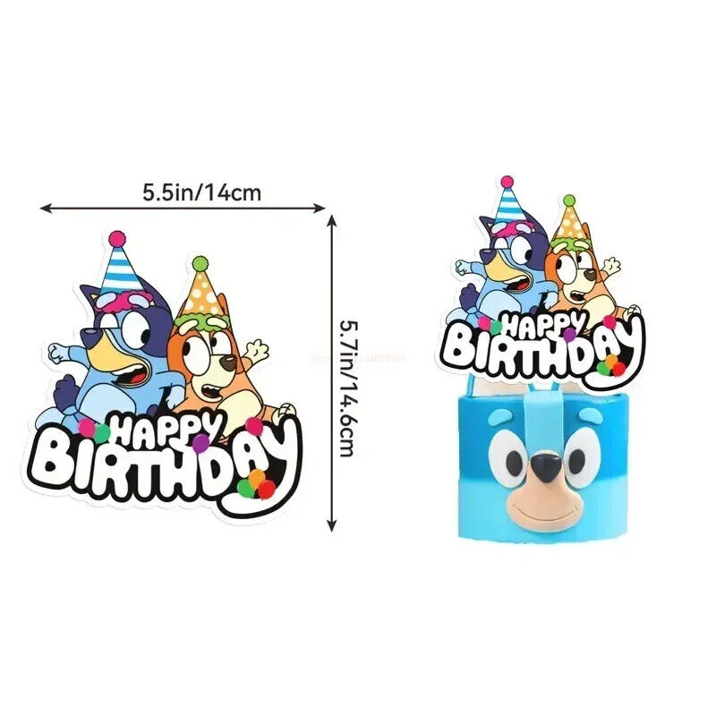 Bluey Balloon Party Birthday Decorations Boys Girls Balloons Bingo Coco Cbeebies