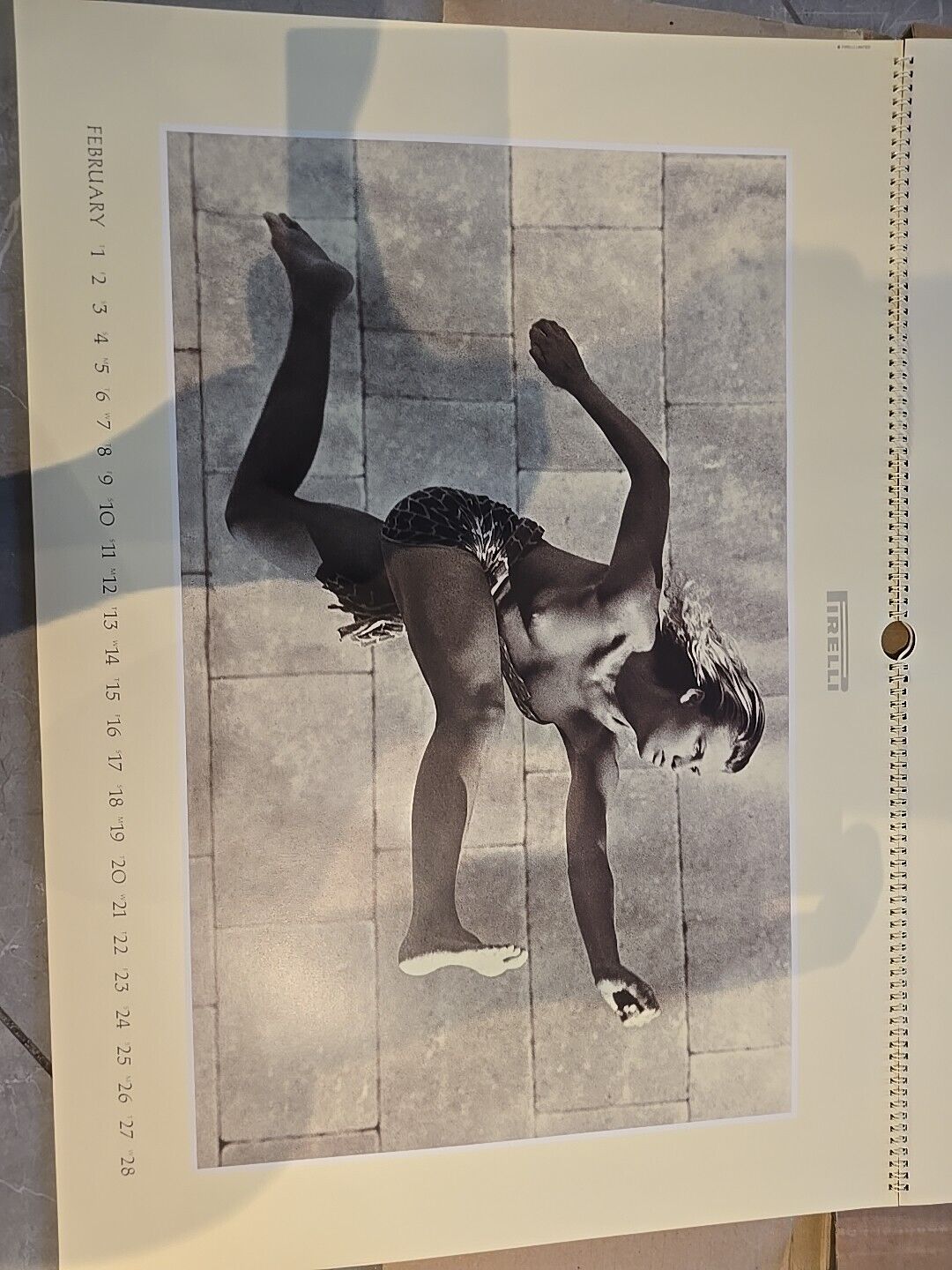 LARGE 1990 Pirelli Calender by Arthur Elgort GLADIATOR VINTAGE LADY CREAM