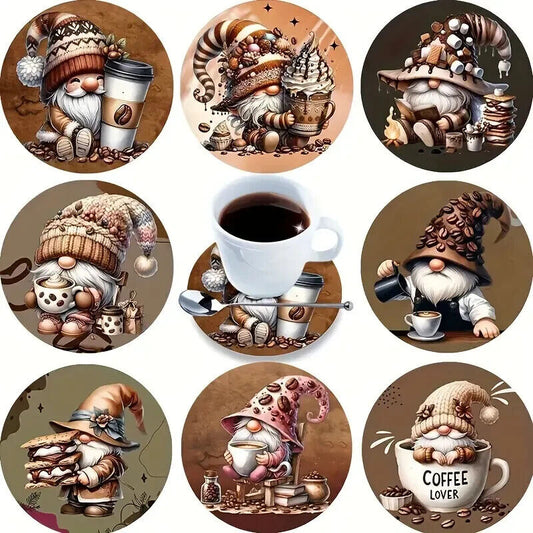 GNOME CHRISTMAS COASTER Coffee Tea Drink COCKTAILS MAT CUTE