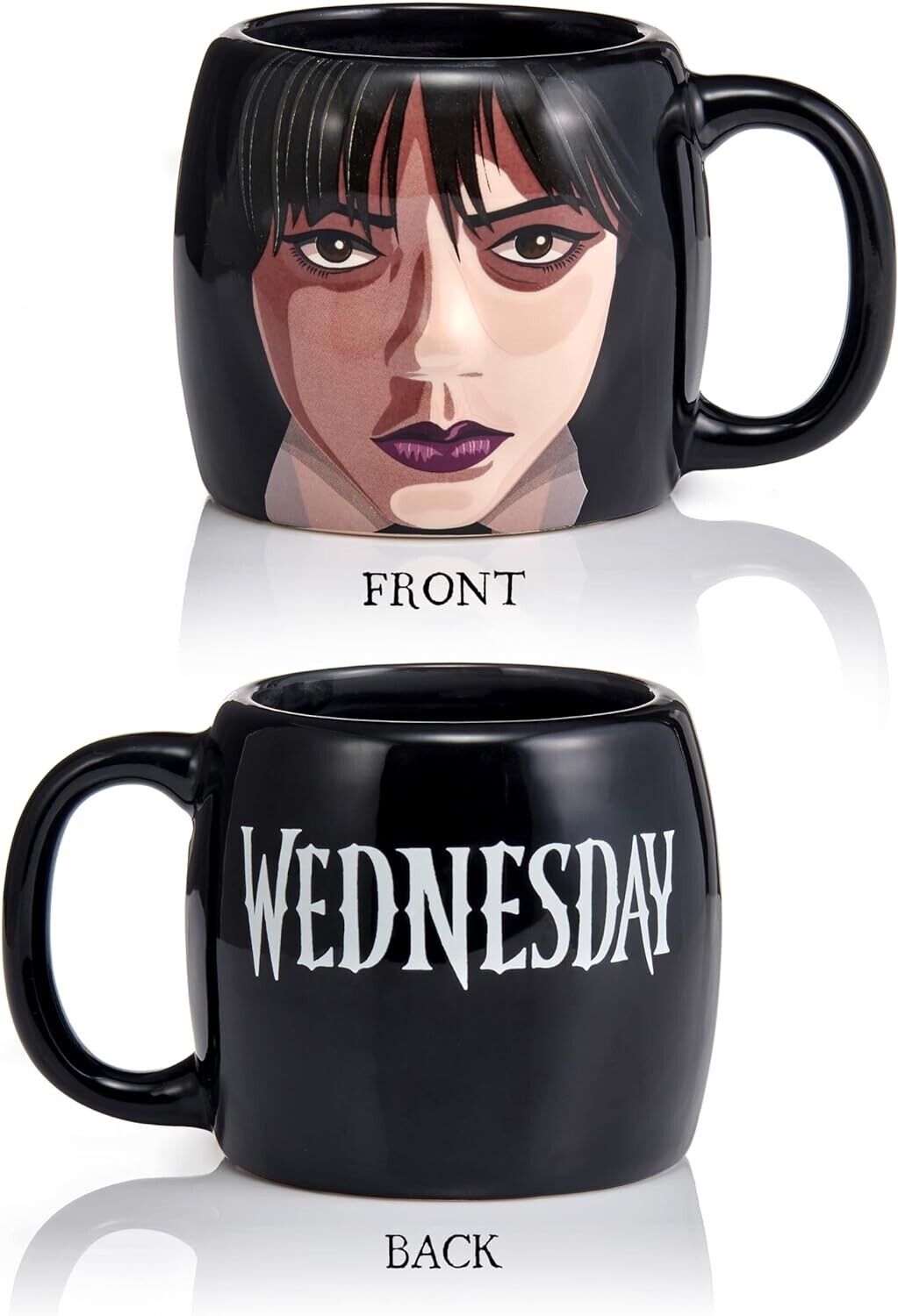 WEDNESDAY ADDAMS FAMILY & SECRET Thing 3D Giftable Mug NETFLIX ORTEGA BLACK CUP