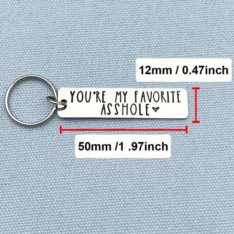 You're My Favourite Asshole Keychain Funny Keyring valentines boyfriend girl