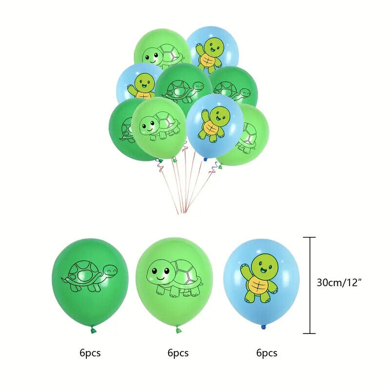 Turtle Balloon Party Birthday Decorations Boys Girls Balloons Gree Turtles