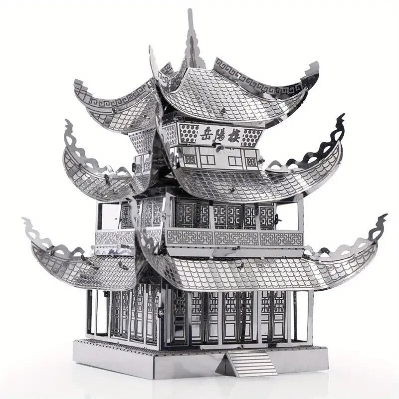 3D Metal Puzzle Yueyang Tower Model Kit DIY Assemble Jigsaw Chinese building