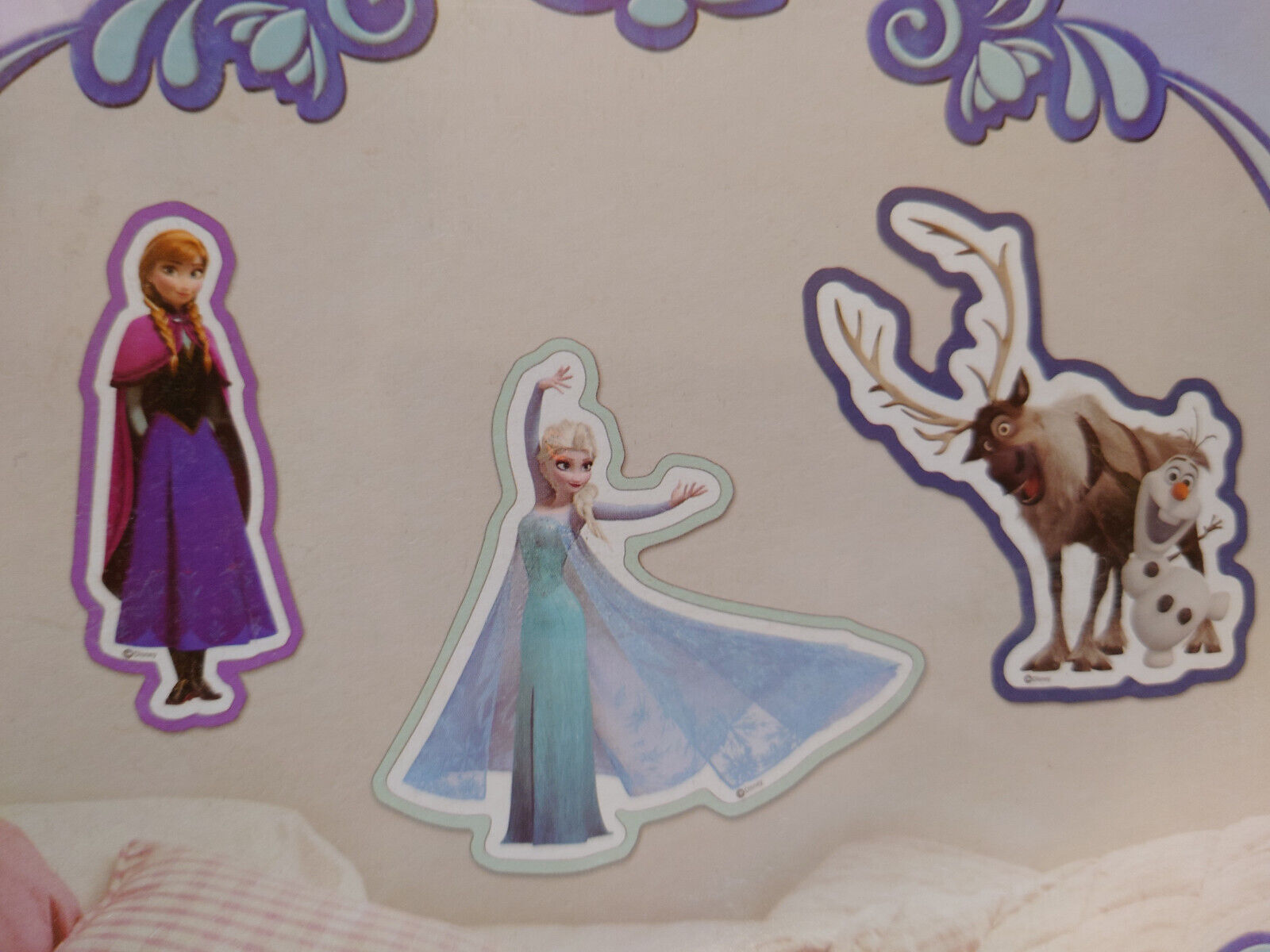 Disney FROZEN 3 x Large 3D Foam Wall Decoration Stickers 30cm childrens LARGE